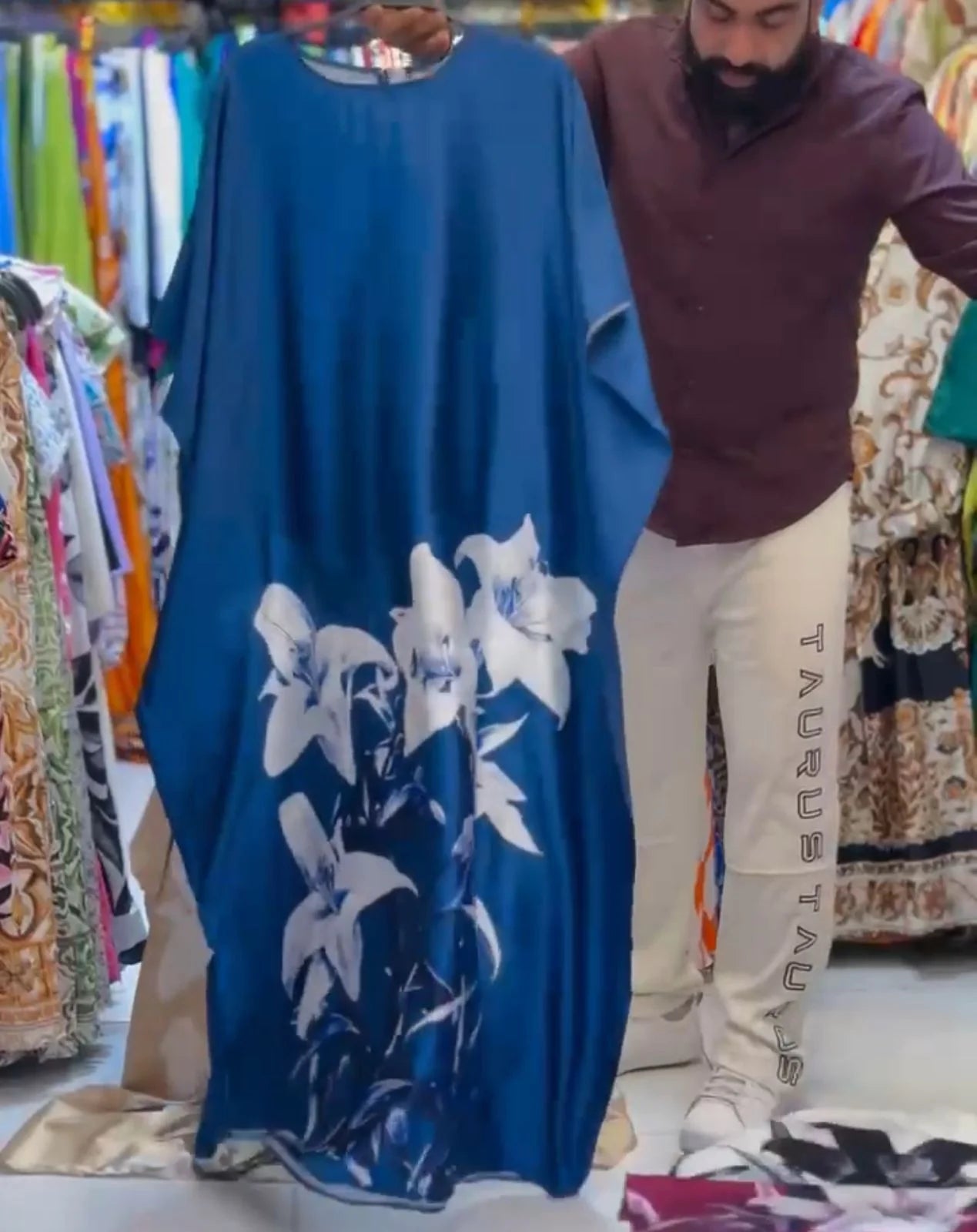 CH 551 Silk Kaftaan Dress
