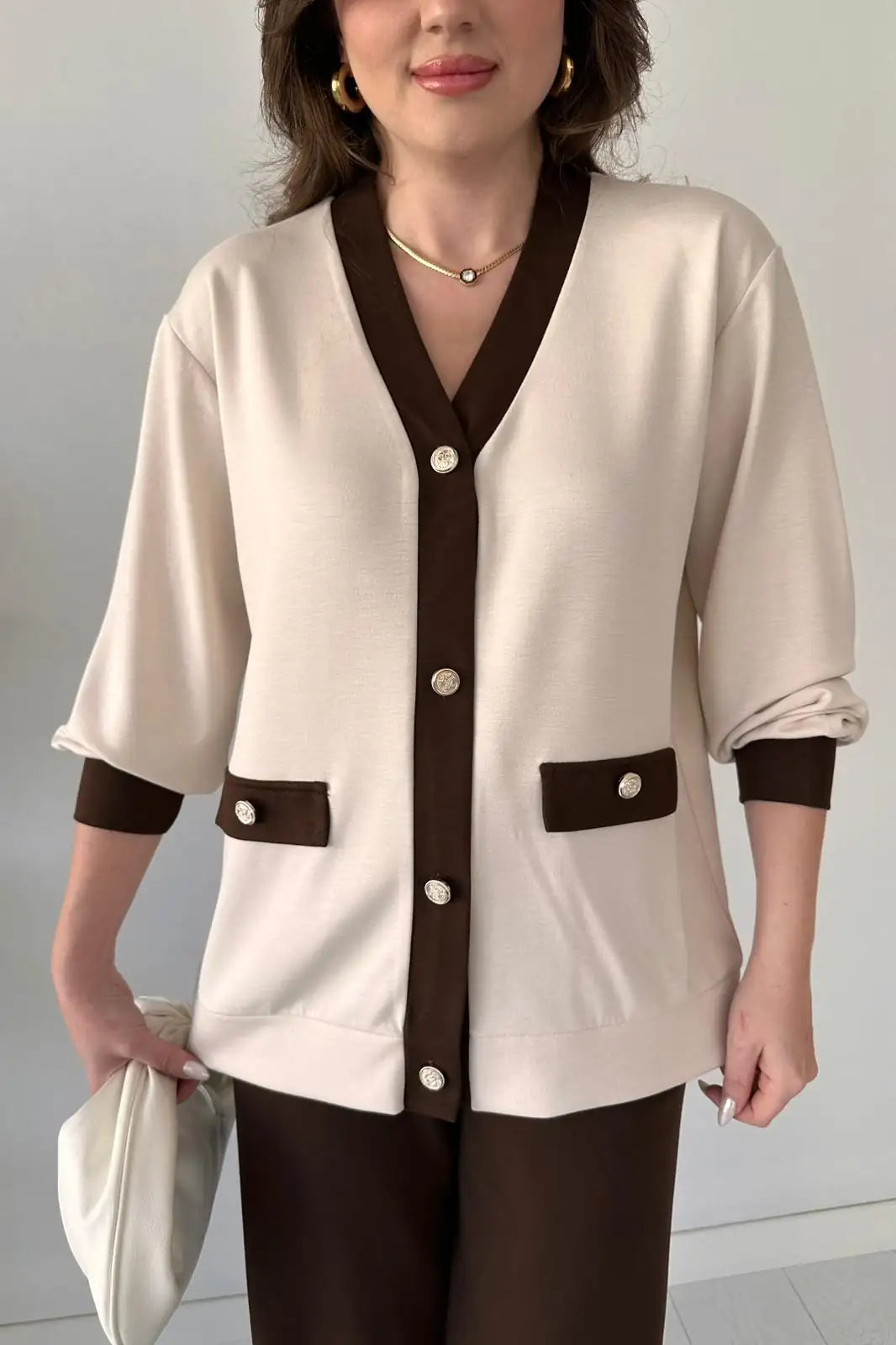 Ch 580 Cc Winter Fleece Button Down Shirt With Trouser - women co ord
