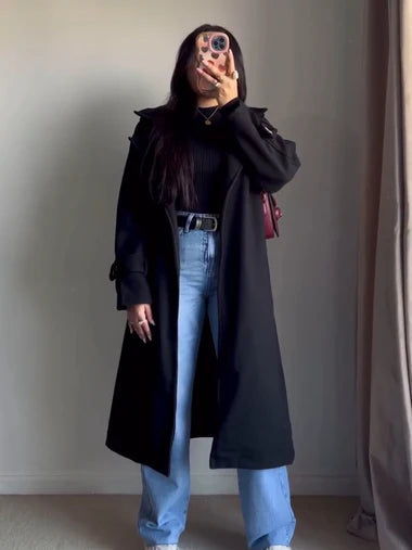 CH 516 Cc Luxe Warm Fleece Longline Winter Coat