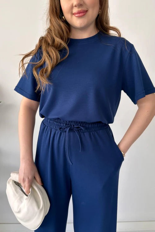 CH 541 Straight Trouser Tee Lounge Wear Set