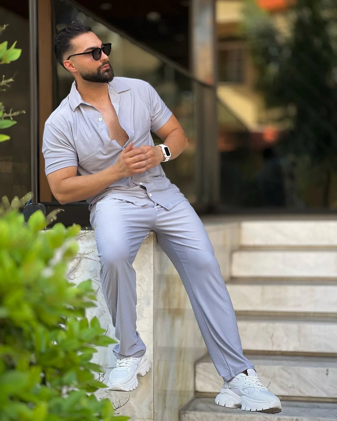 Cc Collar Shirt Men’s Casual Set Li 31