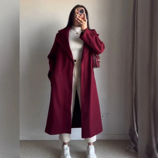 CH 516 Cc  Luxe Warm Fleece Longline Winter Coat