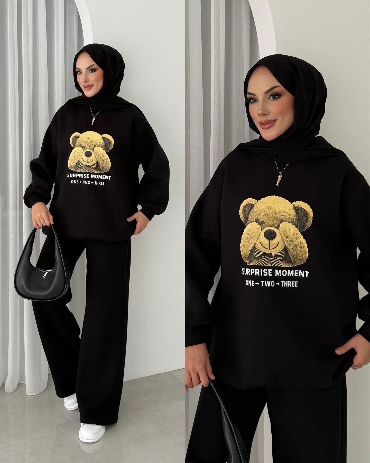 CH 593 - Puffy Chardonnay Sweat Duo Set (Winter Top & Trouser)