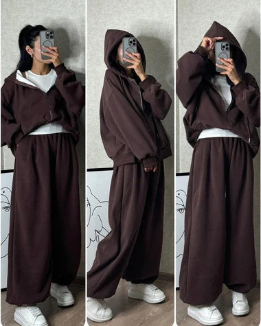 CH 479 Cc cloud flower Zipper co-ord Set