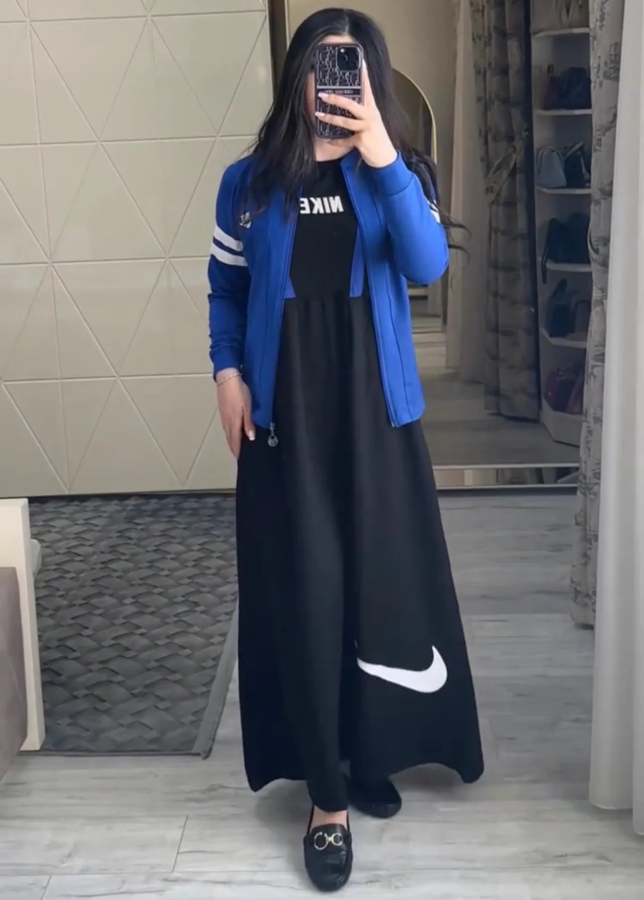 CH 492 Cc 2 Pcs Casual Outfit Upper With Long Inner Gown