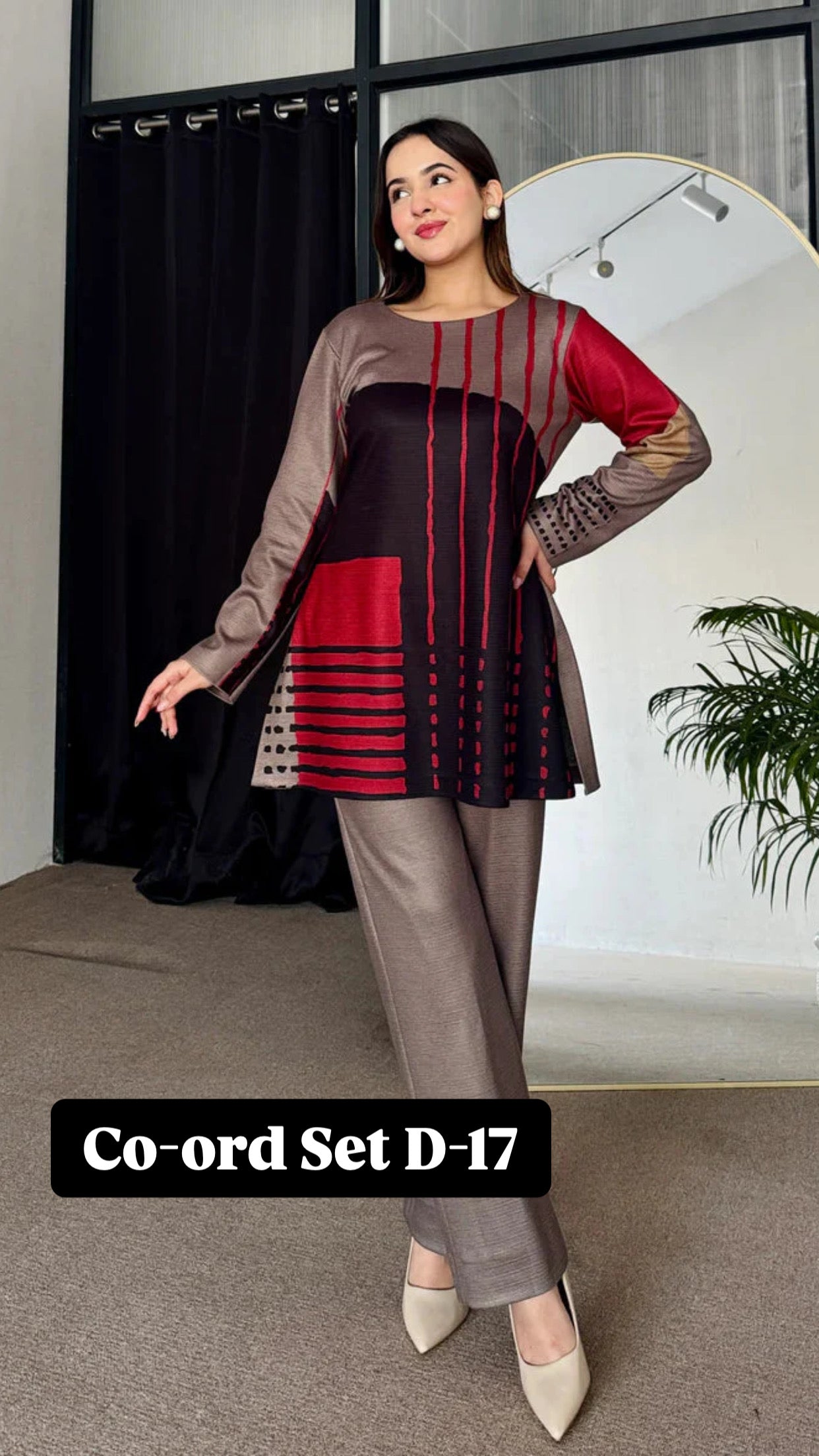 Cc Multi colours Silk Printed Co ord Set