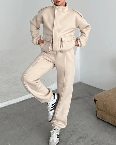 CH - 488 Cc Mock Neck Cargo Pocket Winter Fleece Out-Fit