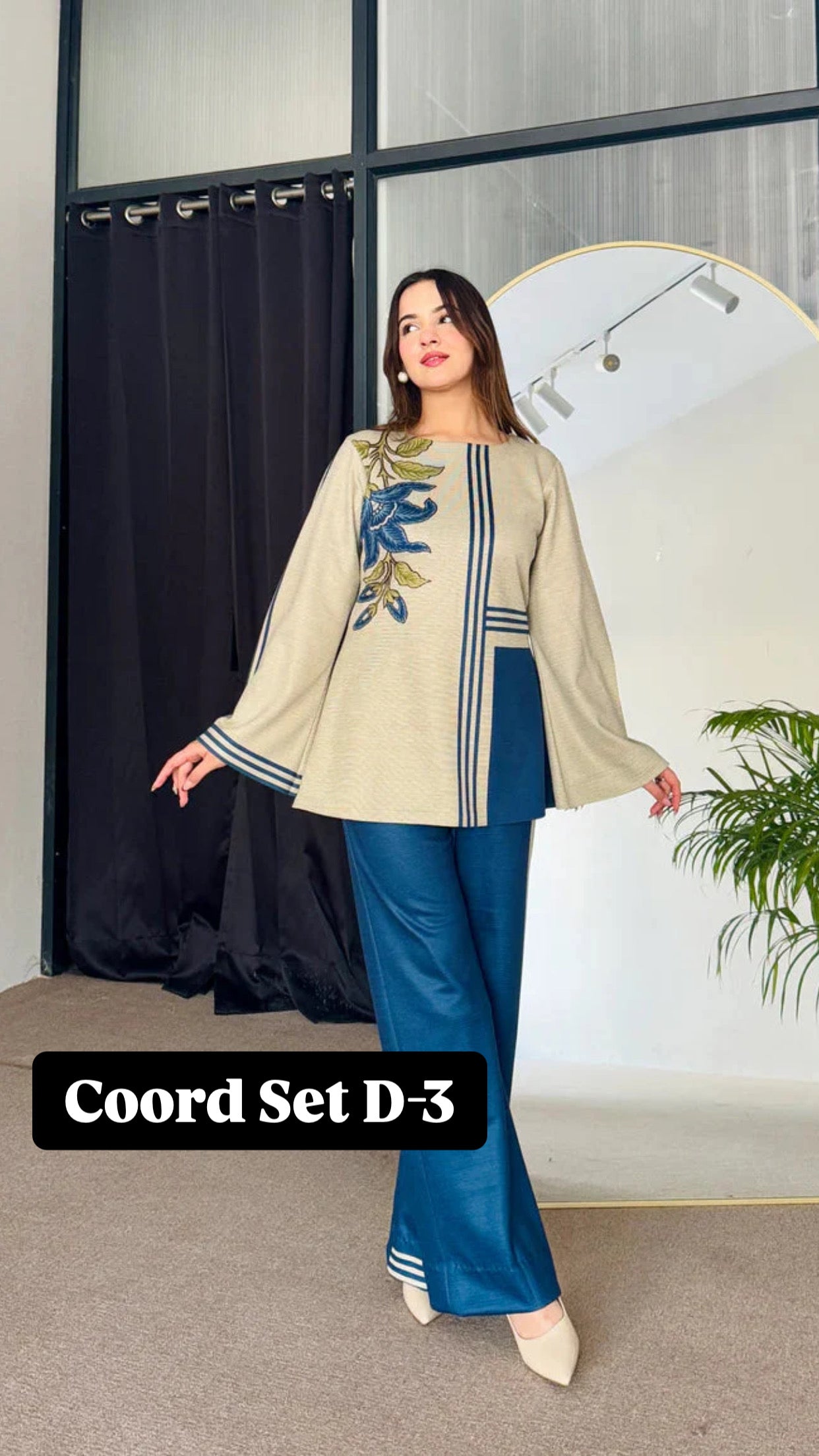 Cc Multi colours Silk Printed Co ord Set