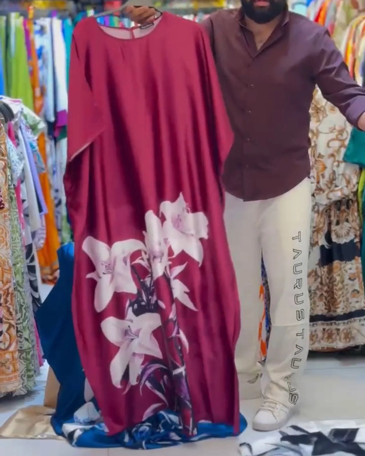 CH 551 Silk Kaftaan Dress