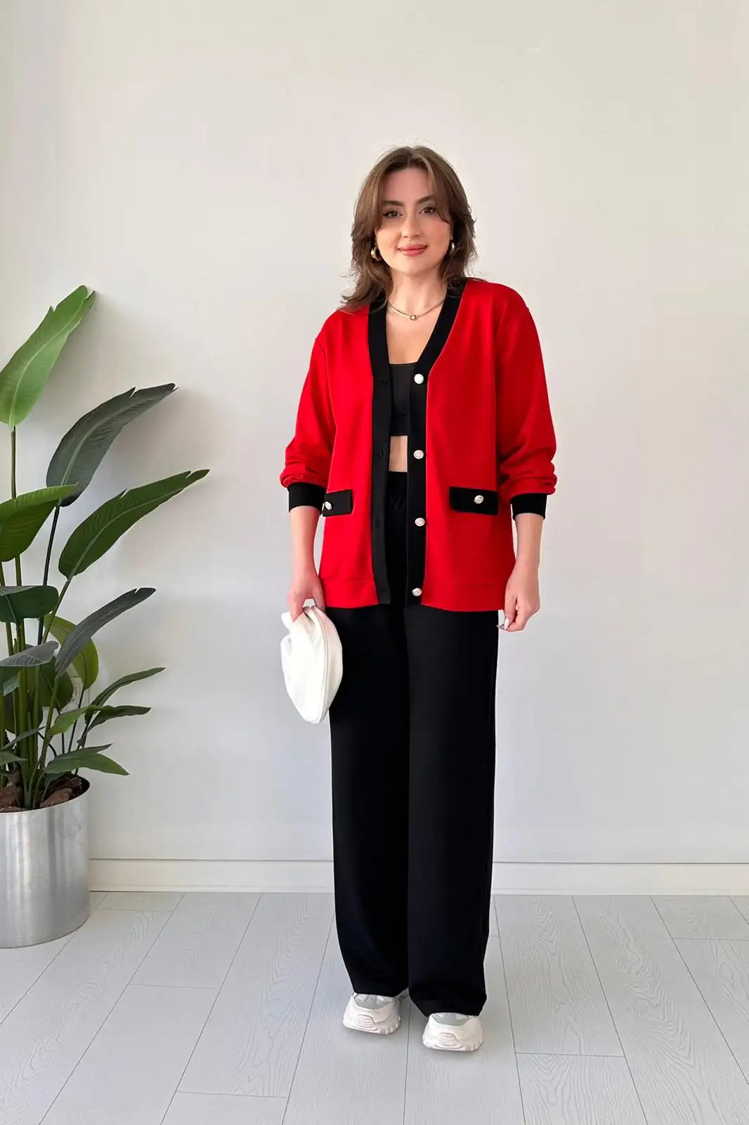 Ch 580 Cc Winter Fleece Button Down Shirt With Trouser - women co ord
