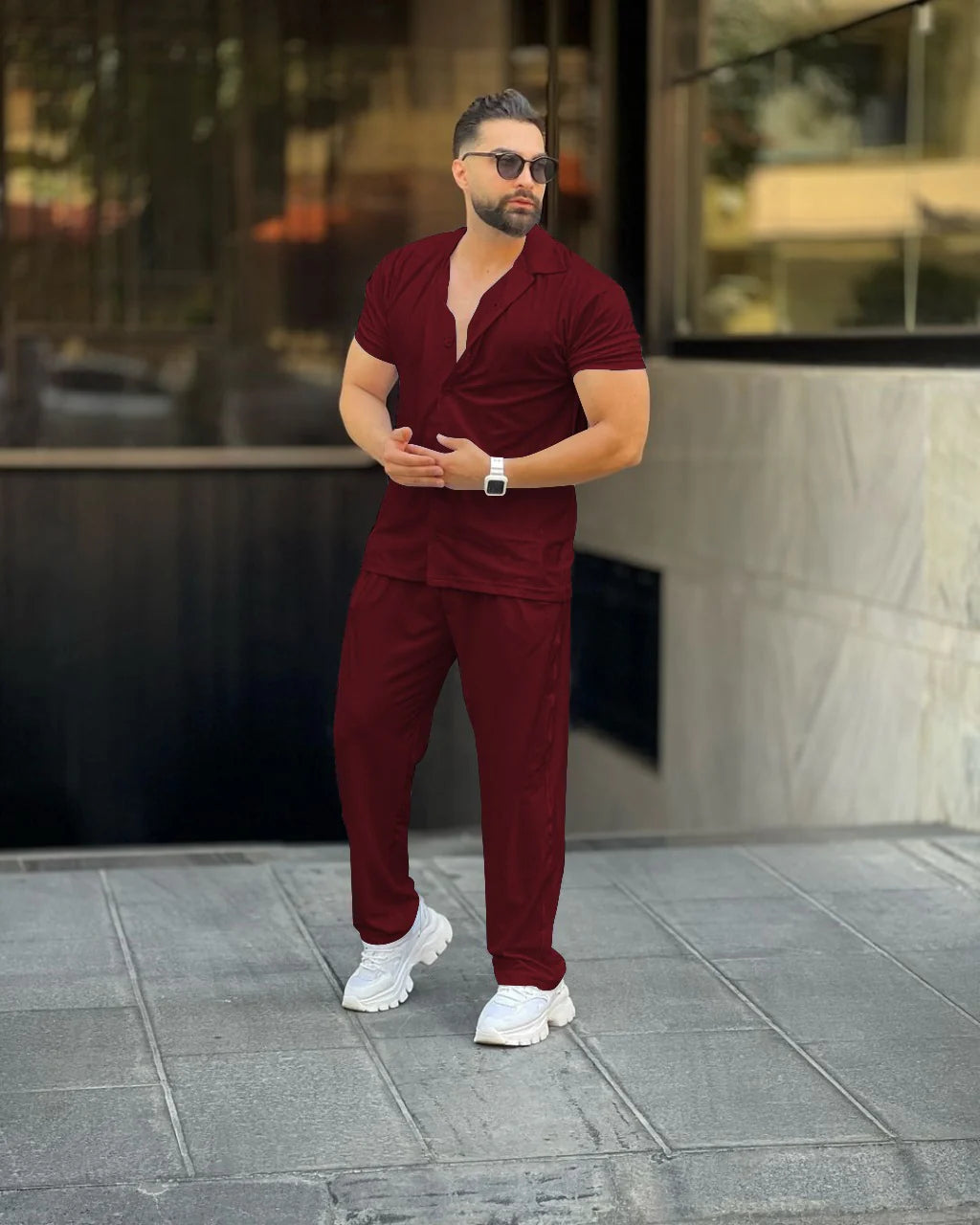 Cc Collar Shirt Men’s Casual Set Li 31