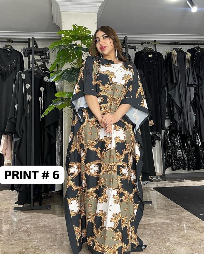 Ch # 409 Cc Long Artistic Shamoz Silk Kaftaan