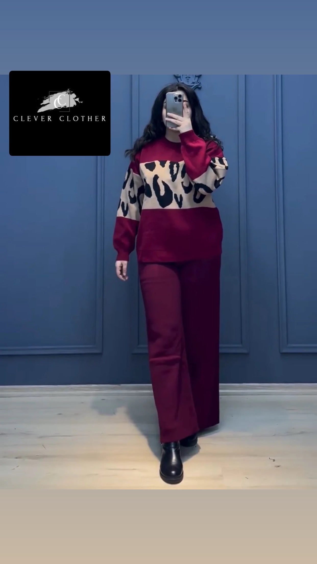 CH 526 Cc 2 Pcs Printed Fleece Co ord Set