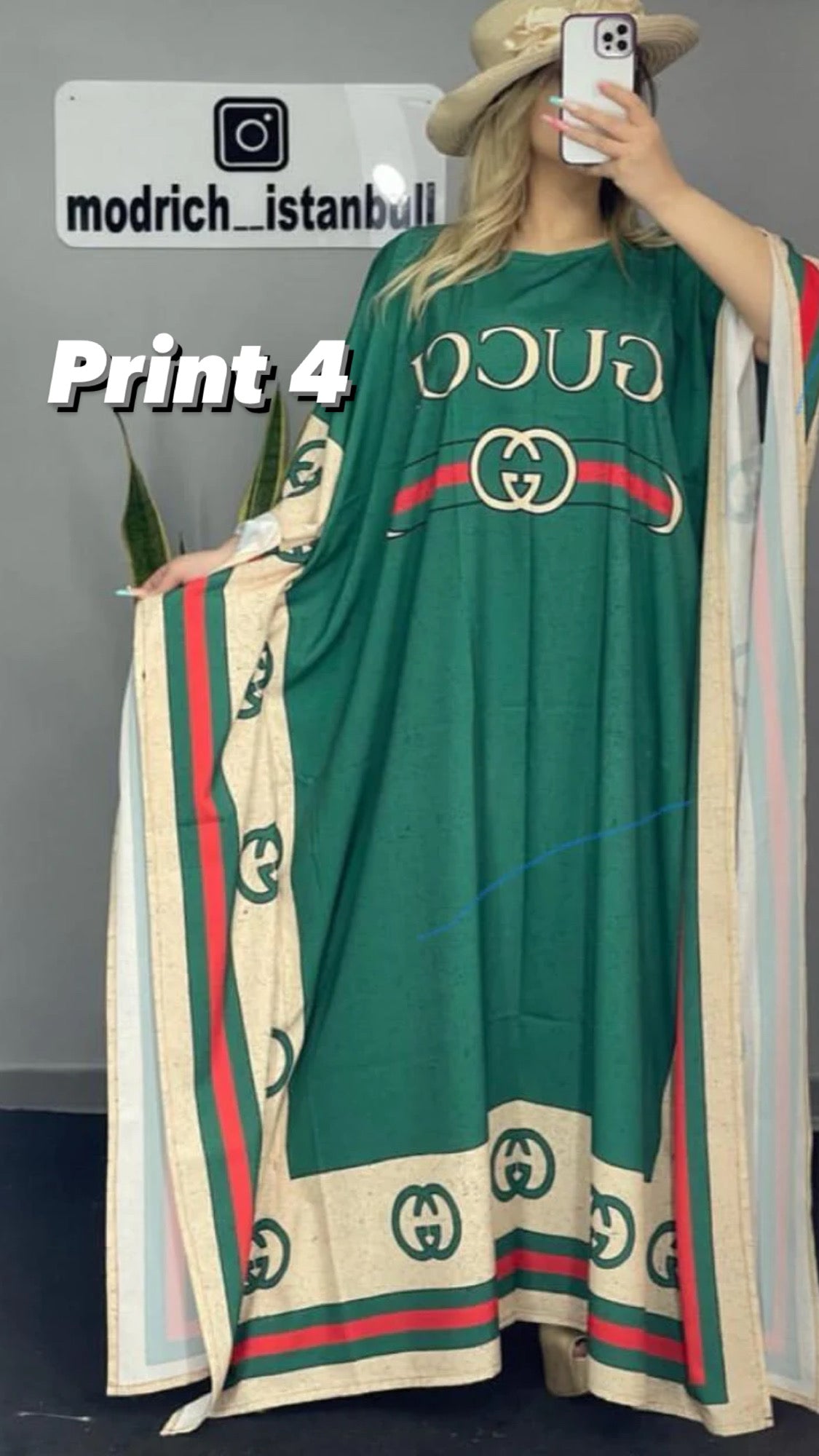Ch # 409 Cc Long Artistic Shamoz Silk Kaftaan