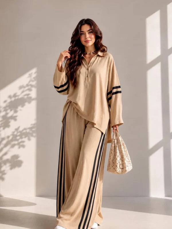 CH 6068 Streetside Stripe Lounge Set |CLEVERCLOTHER