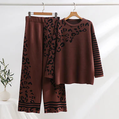 CH-496 Cc 2pcs  Printed Winter Fleece Co ord set
