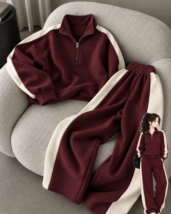 CH - 6150 - Urban Contrast Fleece Set |Cleverclother