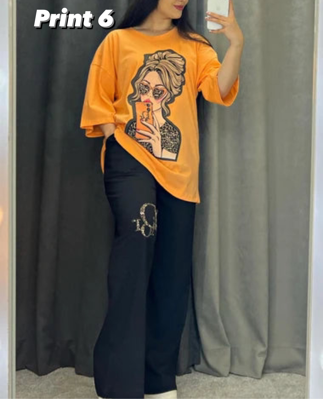 CH # 436 Printed Drop-Shoulder Tee Trousers 2