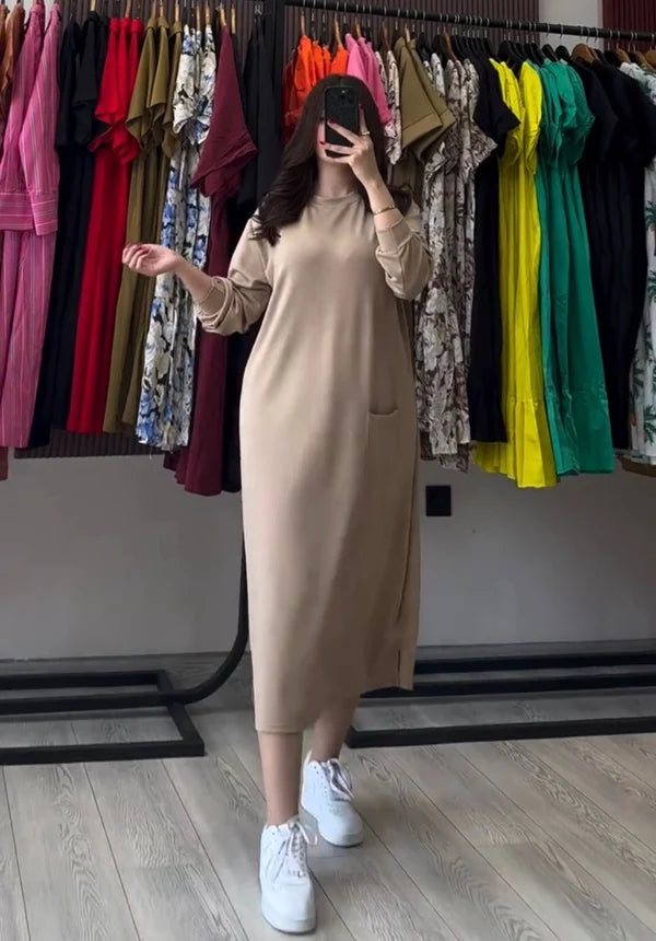 CH 592 - Longline Fleece Top For Winters -Cleverclother