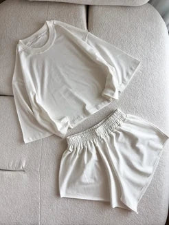 CH - 6094 - Chill Crop & Shorts Co-Ord |CLEVERCLOTHER