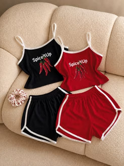 CH - 6096 - Spice It Up Cami & Shorts Set |CLEVERCLOTHER