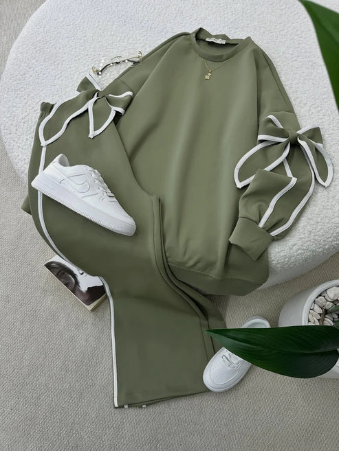 CH 621 -Pookie Bow Co-Ord Set -CLEVERCLOTHER