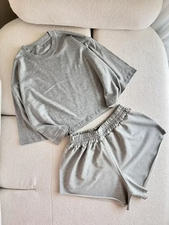 CH - 6094 - Chill Crop & Shorts Co-Ord |CLEVERCLOTHER