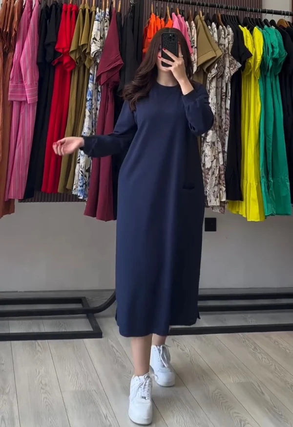 CH 592 - Longline Fleece Top For Winters -Cleverclother