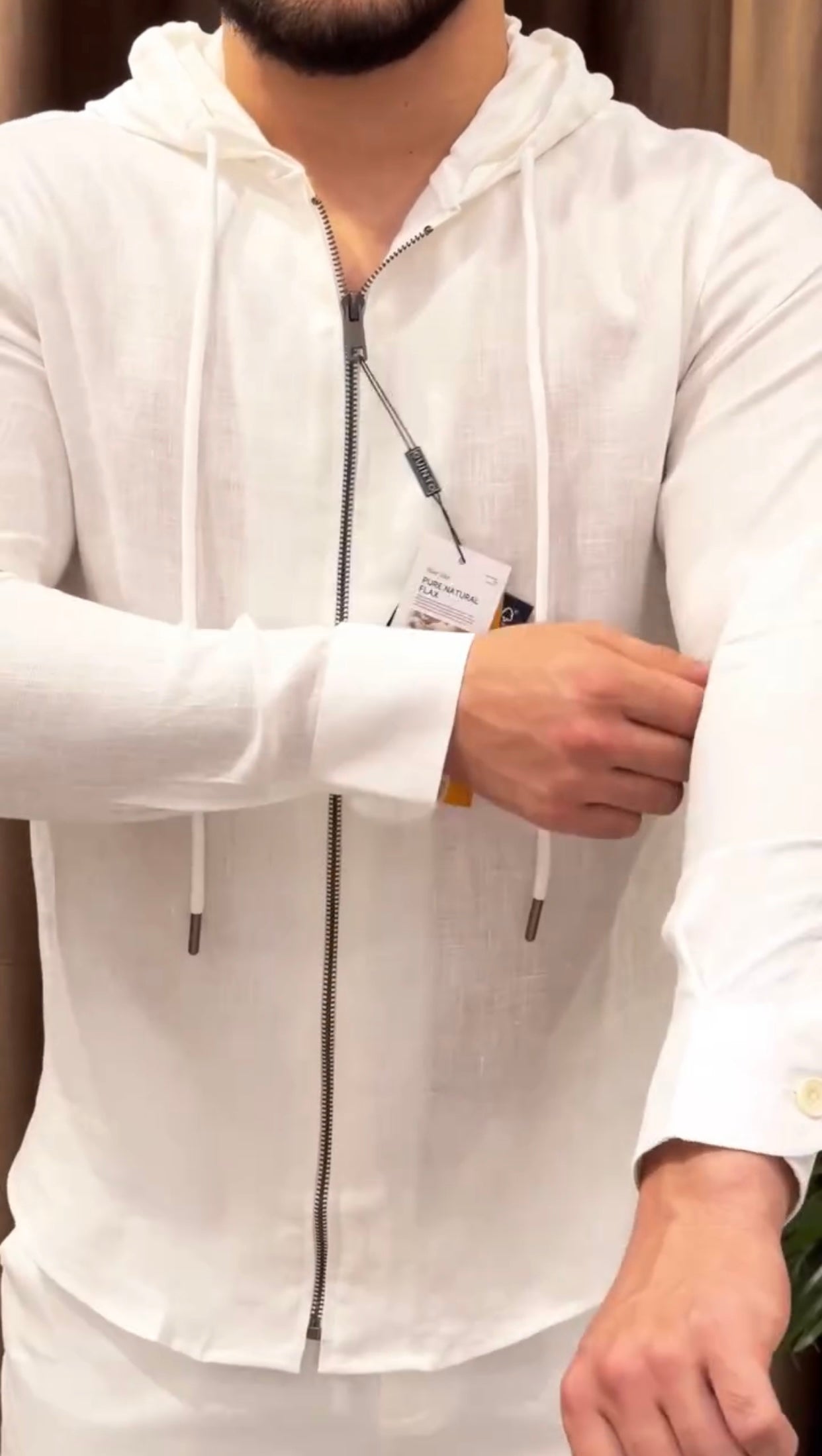 LI-139 | CC  | Men's Summer White Linen Shirt & Trouser Set