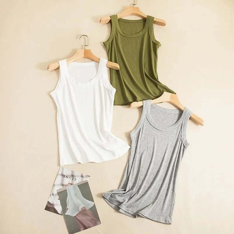 Ch # 415 Cc  O Neck Basic Tank Top