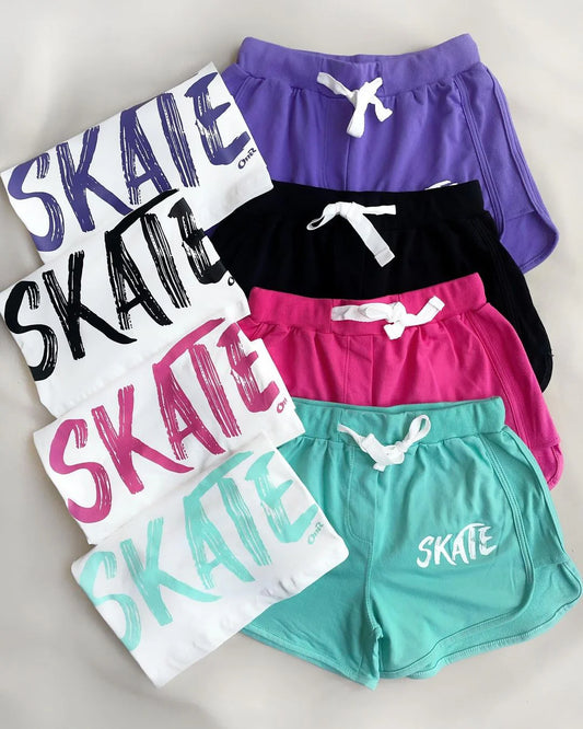 CH 444 Spring Vibes Colorful Skate Printed Top & Boxer Set