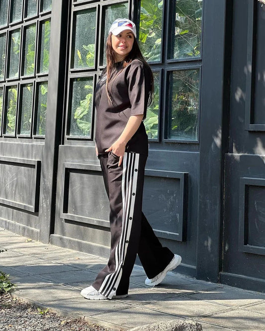 Cc Stripes T Shirt And Jogger Pant CH 416