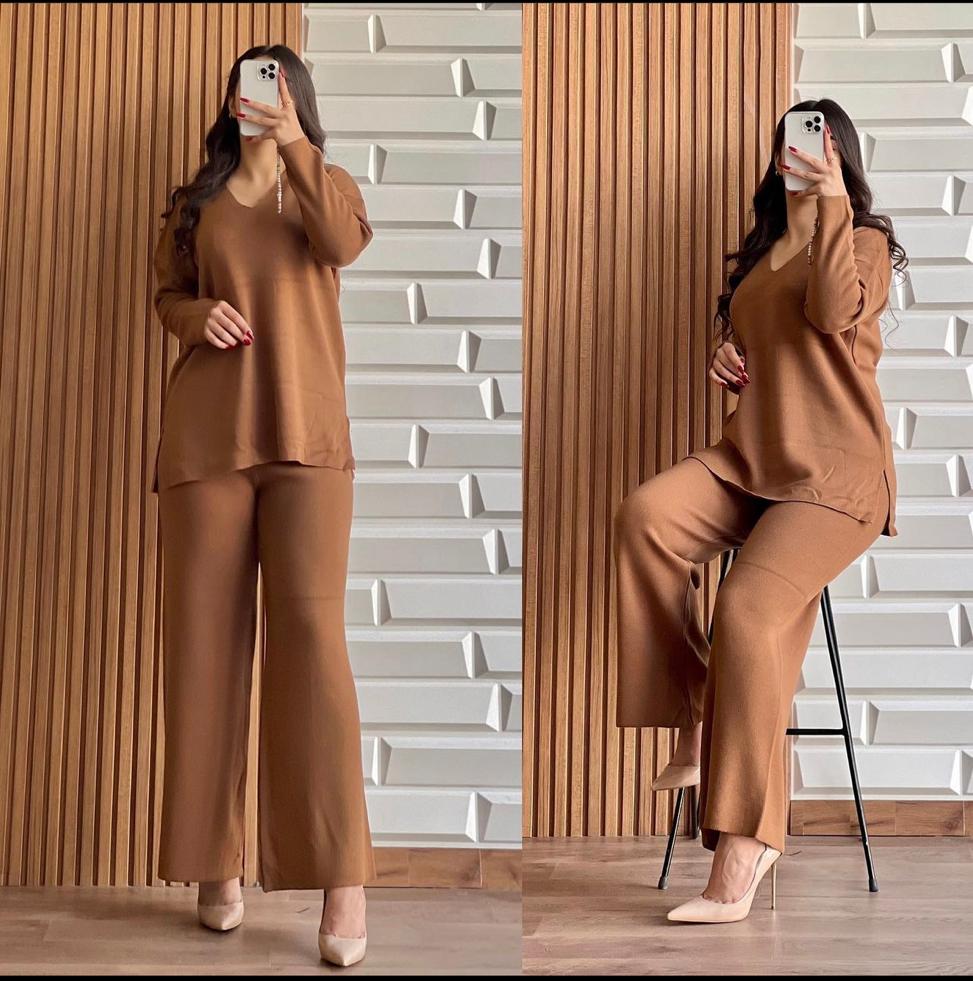 2 Pcs V Neck Winter Outfit LY-0017