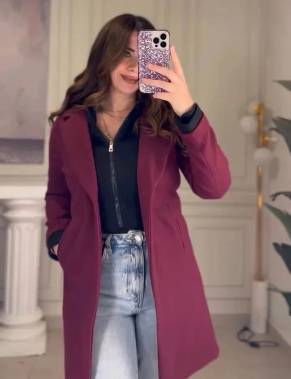 CH 599 - Modish Fleece Coat -CleverClother