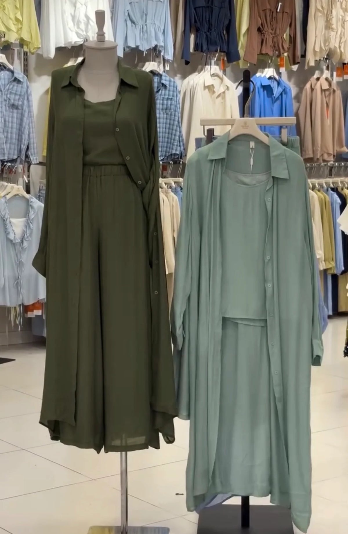 CH-6103 3 Pcs Breeze Linen Crinkle Co-Ord Set
