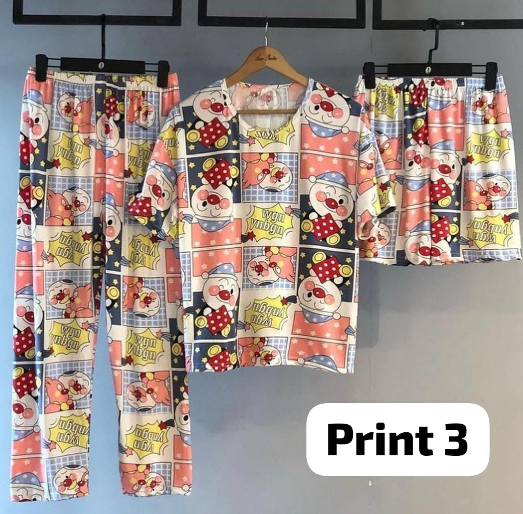 3 Pcs Funky Night Wear Set