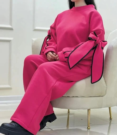 CH 621 -Pookie Bow Co-Ord Set -CLEVERCLOTHER