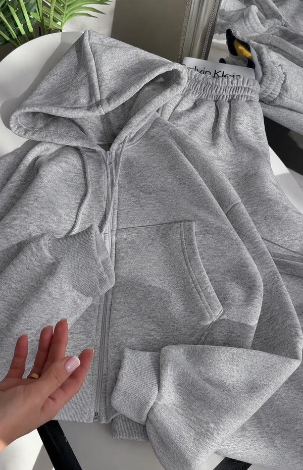 CH - 6151 - Cozy Vibes Fleece Tracksuit |CleverClother