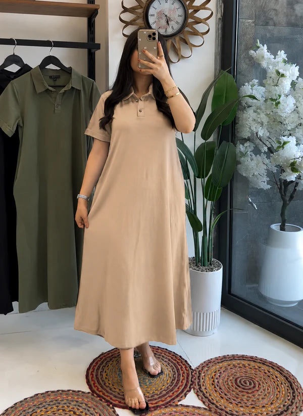 CH 6075 Collar Style Long Top -CLEVERCLOTHER