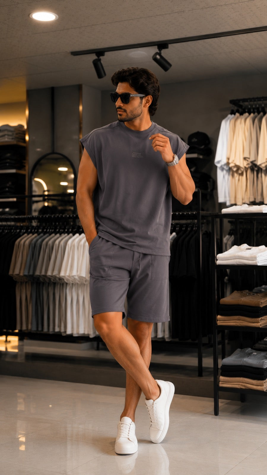 LI -135 Cc Apex Sleeveless Co-Ord Set