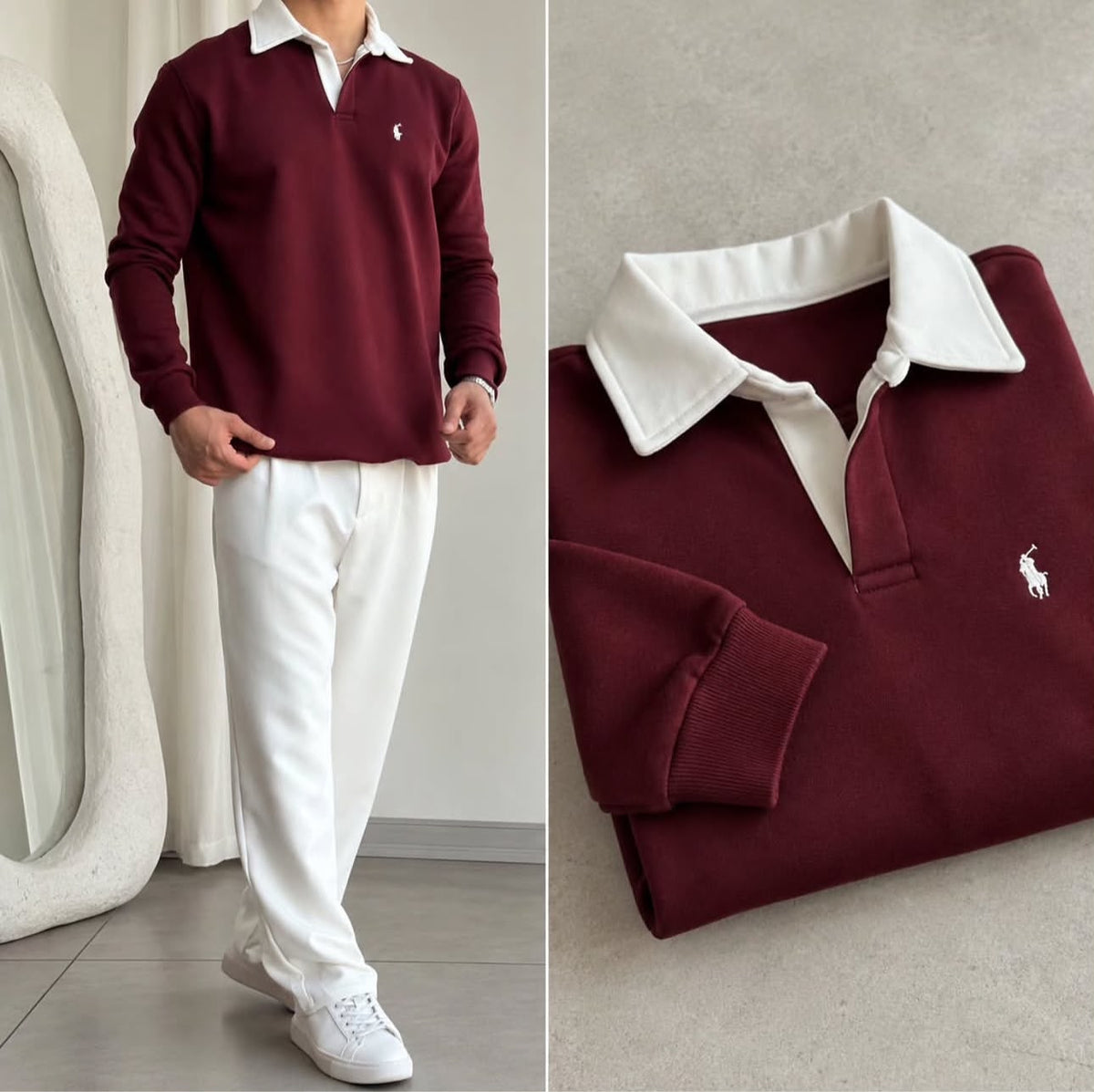 LI 184 CC Noir Luxe — Premium Fleece Collar Co-Ord Set