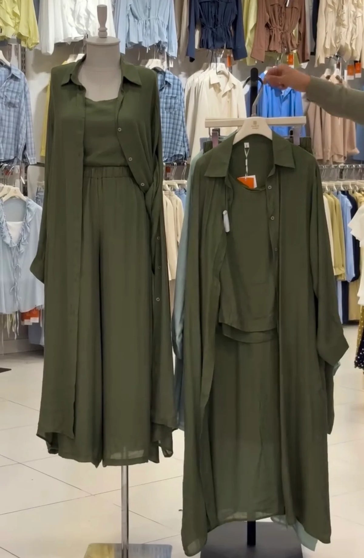 CH-6103 3 Pcs Breeze Linen Crinkle Co-Ord Set