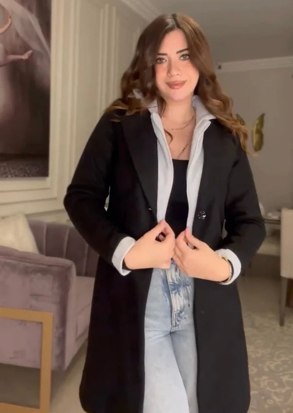 CH 599 - Modish Fleece Coat -CleverClother