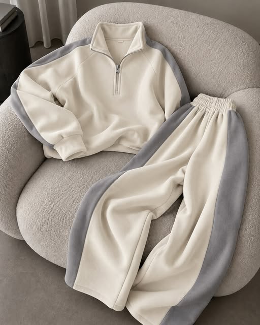 CH - 6150 - Urban Contrast Fleece Set |Cleverclother