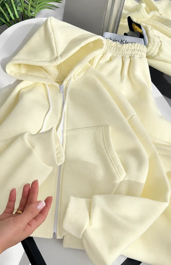 CH - 6151 - Cozy Vibes Fleece Tracksuit |CleverClother
