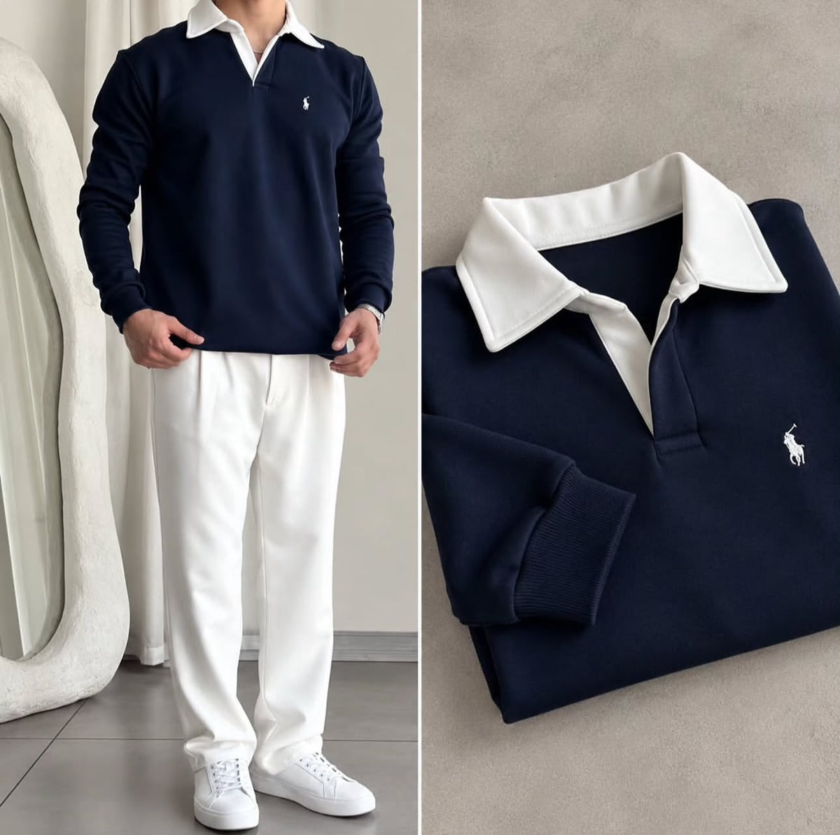 LI 184 CC Noir Luxe — Premium Fleece Collar Co-Ord Set