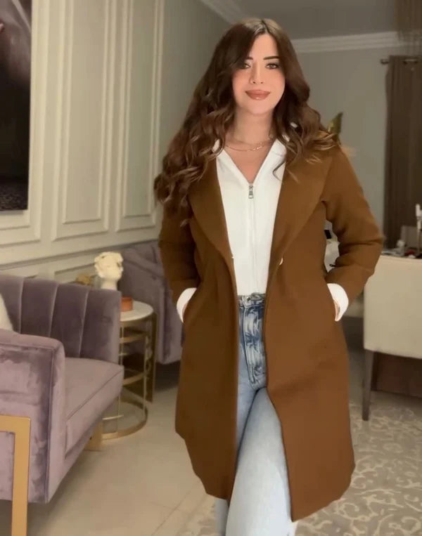 CH 599 - Modish Fleece Coat -CleverClother