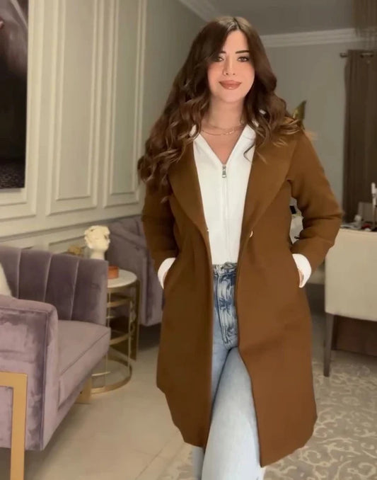 CH 599 - Modish Fleece Coat -CleverClother