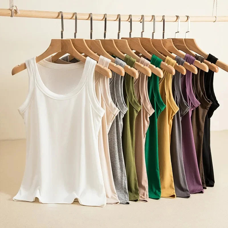 Ch # 415 Cc  O Neck Basic Tank Top