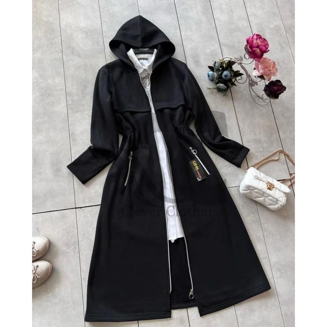 Cc Oversize Long Hooded Fleece Upper LY-0025